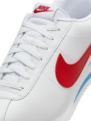 Nike Red/White Cortez Leather Trainers - Image 10 of 11
