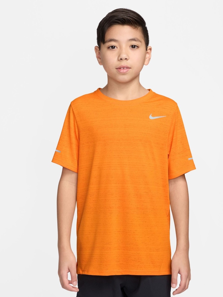 Nike Cermic Orange Dri-FIT Miler Training Top - Image 1 of 4 Nike Cermic Orange Dri-FIT Miler Training Top - Image 1 of 4