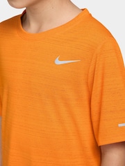 Nike Cermic Orange Dri-FIT Miler Training Top - Image 3 of 4