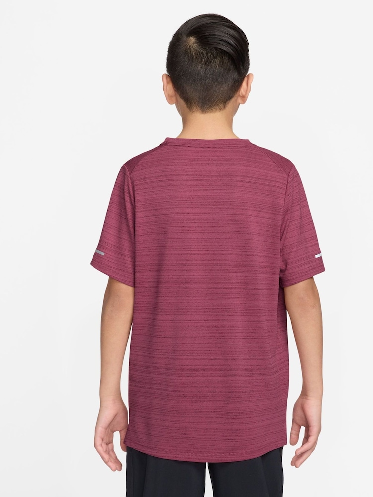 Nike Beet Pink Dri-FIT Miler Training Top - Image 2 of 4 Nike Beet Pink Dri-FIT Miler Training Top - Image 2 of 4