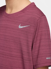 Nike Beet Pink Dri-FIT Miler Training Top - Image 3 of 4