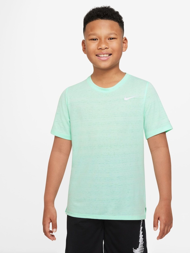 Nike Light Green Dri-FIT Miler Training Top - Image 1 of 4 Nike Light Green Dri-FIT Miler Training Top - Image 1 of 4