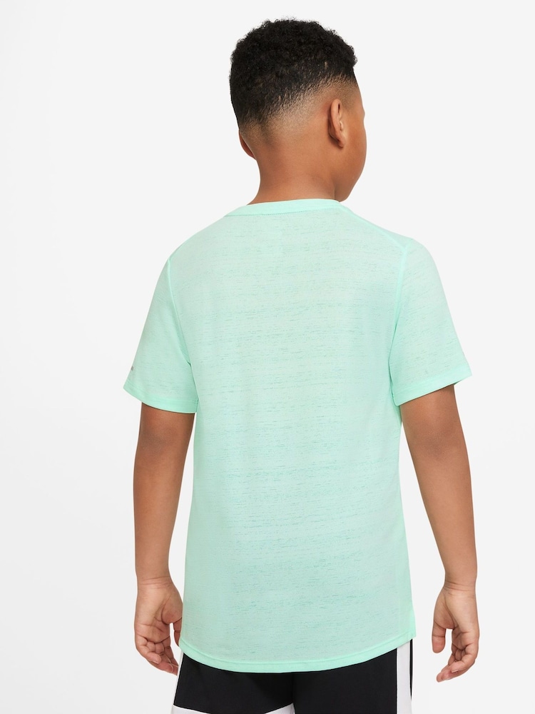 Nike Light Green Dri-FIT Miler Training Top - Image 2 of 4 Nike Light Green Dri-FIT Miler Training Top - Image 2 of 4
