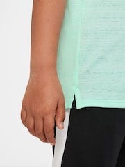 Nike Light Green Dri-FIT Miler Training Top - Image 3 of 4