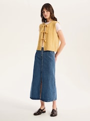 Omnes Yellow Jacob Stripe Sweater Vest - Image 2 of 5