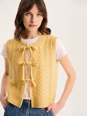 Omnes Yellow Jacob Stripe Sweater Vest - Image 4 of 5