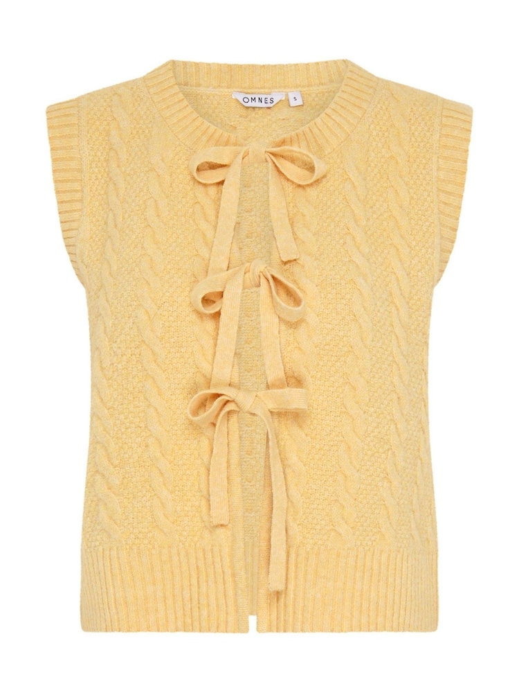 Omnes Yellow Jacob Stripe Sweater Vest - Image 5 of 5