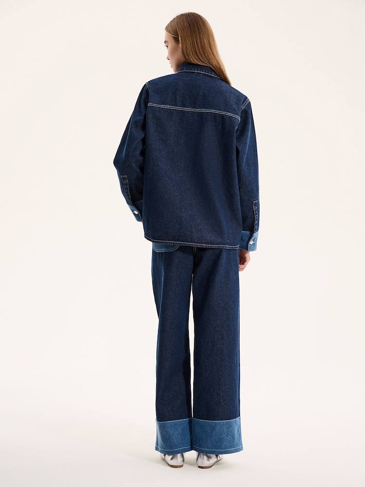 Omnes Magnus Raw Denim 100% Cotton Shirt - Image 3 of 5