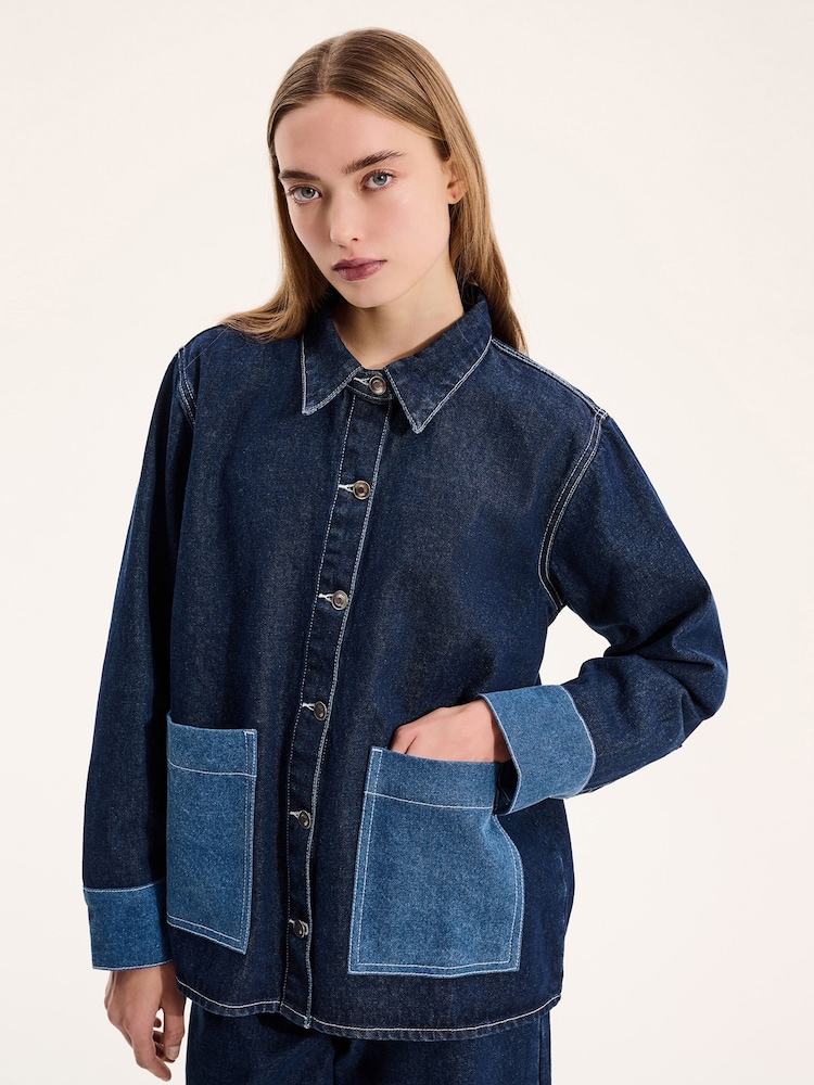 Omnes Magnus Raw Denim 100% Cotton Shirt - Image 4 of 5