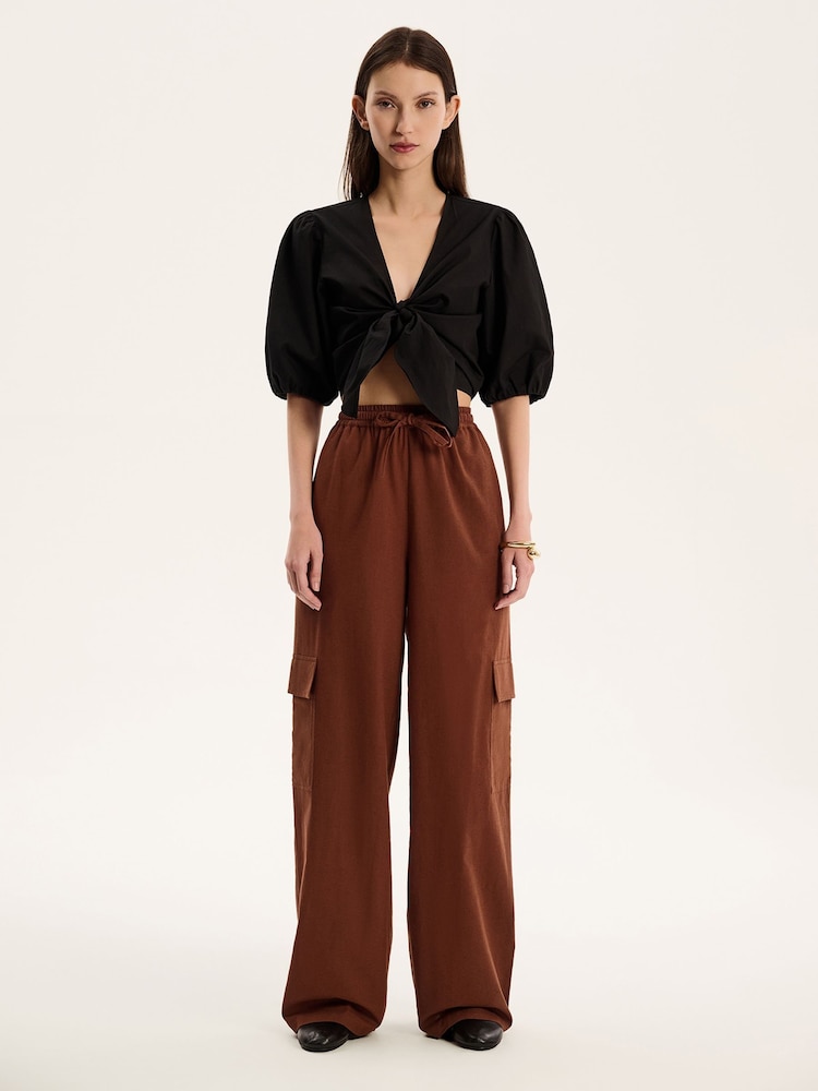 Omnes Brown Frank 100% Cotton Trousers - Image 1 of 5 Omnes Brown Frank 100% Cotton Trousers - Image 1 of 5
