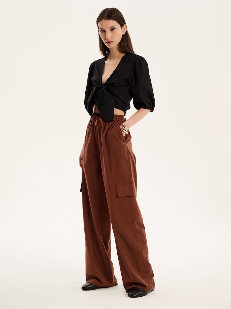 Omnes Brown Frank 100% Cotton Trousers - Image 2 of 5 Omnes Brown Frank 100% Cotton Trousers - Image 2 of 5