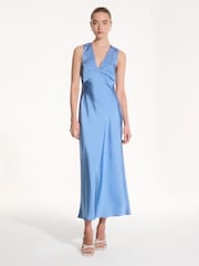 Omnes Blue Nova Maxi Tie Back Dress - Image 1 of 5