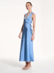 Omnes Blue Nova Maxi Tie Back Dress - Image 3 of 5