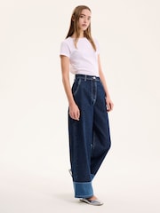 Omnes Blue Portland Contrast Denim 100% Cotton Jeans - Image 2 of 5