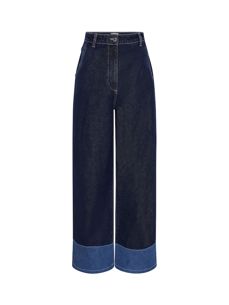 Omnes Blue Portland Contrast Denim 100% Cotton Jeans - Image 5 of 5