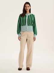 Omnes Green Flynn Stripe Cardigan - Image 1 of 5