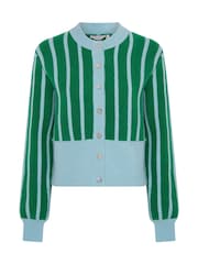Omnes Green Flynn Stripe Cardigan - Image 5 of 5