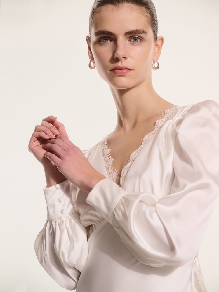 Omnes White Martinique Twist Front Dress - Image 4 of 5