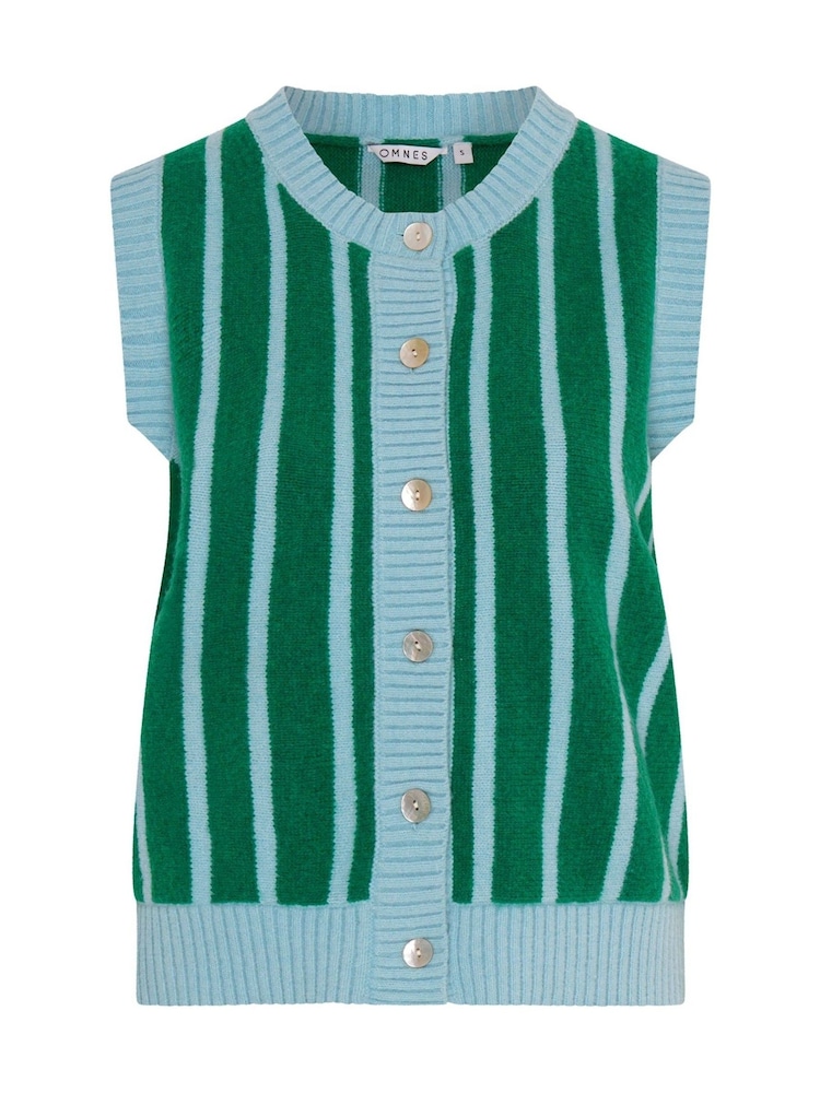 Omnes Green Matilda Button Through Vest - Image 5 of 5