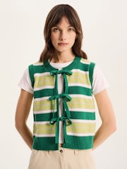 Omnes Green Jacob Stripe Sweater Vest - Image 1 of 5
