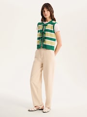 Omnes Green Jacob Stripe Sweater Vest - Image 2 of 5