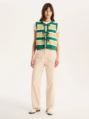 Omnes Green Jacob Stripe Sweater Vest - Image 4 of 5