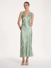 Omnes Green Iris Maxi Dress - Image 1 of 5