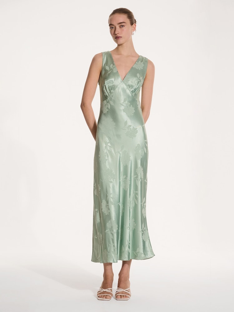 Omnes Green Iris Maxi Dress - Image 1 of 5