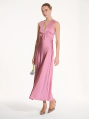 Omnes Pink Nova Maxi Tie Back Dress - Image 2 of 5