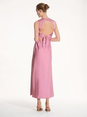 Omnes Pink Nova Maxi Tie Back Dress - Image 3 of 5