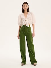 Omnes Green Orielle 100% Cotton Jeans - Image 1 of 4