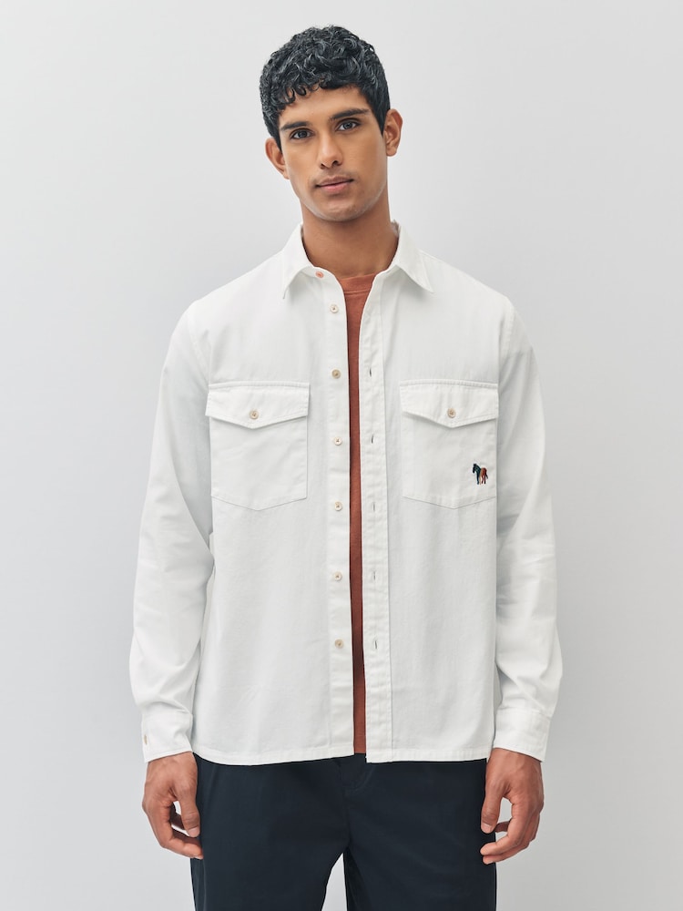 PS Paul Smith Casual Fit Long Sleeve White Shirt - Image 1 of 7 PS Paul Smith Casual Fit Long Sleeve White Shirt - Image 1 of 7