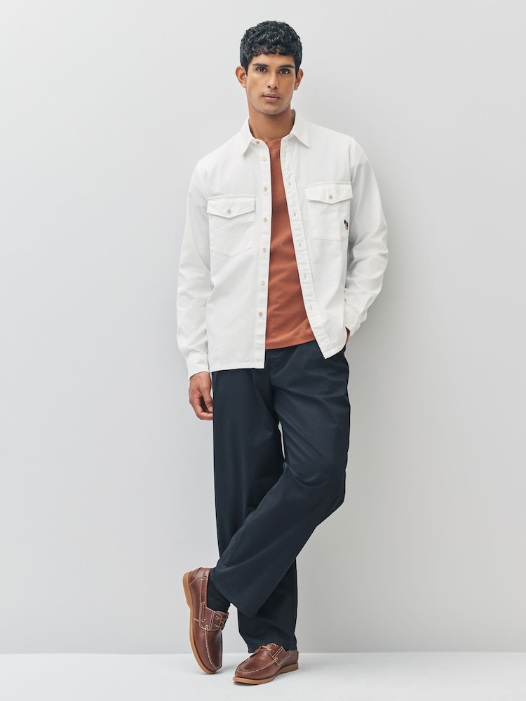 PS Paul Smith Casual Fit Long Sleeve White Shirt - Image 2 of 7 PS Paul Smith Casual Fit Long Sleeve White Shirt - Image 2 of 7