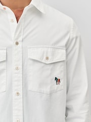 Camisa branca de manga comprida PS Paul Smith Casual Fit - Imagem 4 de 7