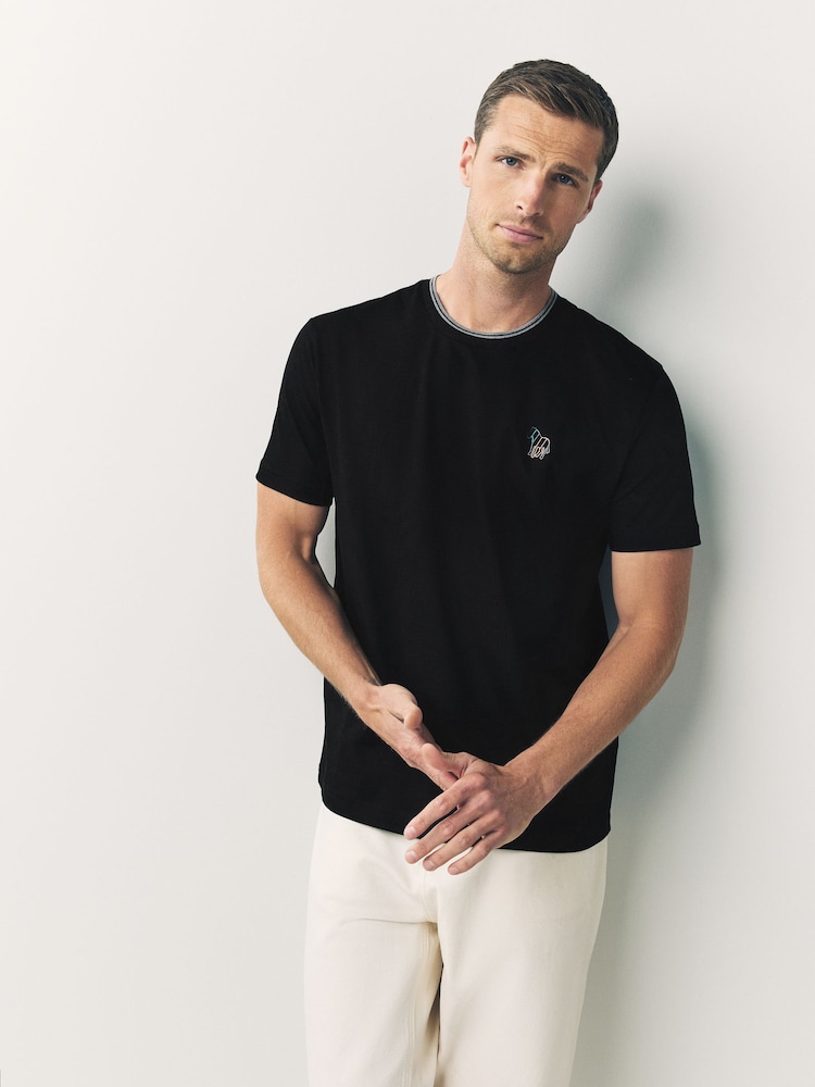 PS Paul Smith Regular-Fit Logo Black T-Shirt - Image 1 of 8 PS Paul Smith Regular-Fit Logo Black T-Shirt - Image 1 of 8