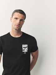 PS Paul Smith Regular-Fit Logo Cotton Black T-Shirt - Image 4 of 7