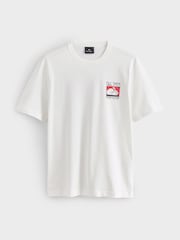PS Paul Smith Casual Fit Graphic Print White T-Shirt - Image 1 of 2