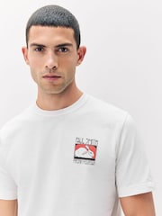 PS Paul Smith Casual Fit Graphic Print White T-Shirt - Imagen 4 de 6
