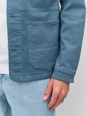 PS Paul Smith Blue Pocket Detail Button Through Chore Jacket - Image 6 of 11