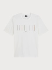 PS Paul Smith Casual-Fit 100% Organic Cotton Graphic White T-Shirt - Imagen 1 de 2