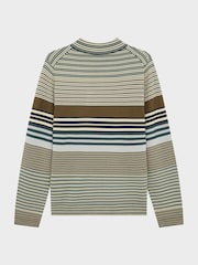 PS Paul Smith Green Long Sleeve Stripe Polo Shirt - Image 2 of 4