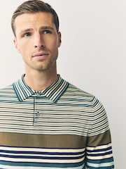 Camisa polo listrada verde PS Paul Smith manga comprida - Imagem 5 de 9