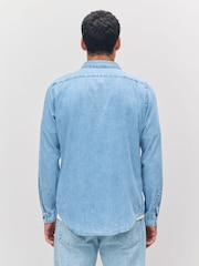 Camisa branca com logo PS Paul Smith Tailored Fit e manga comprida - Imagem 3 de 10