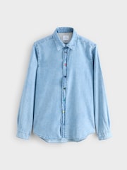 Camisa branca com logo PS Paul Smith Tailored Fit e manga comprida - Imagem 6 de 10
