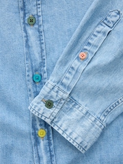 Camisa branca com logo PS Paul Smith Tailored Fit e manga comprida - Imagem 8 de 10