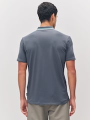 PS Paul Smith Regular Fit Grey Quarter Zip Polo Shirt - Image 3 of 6