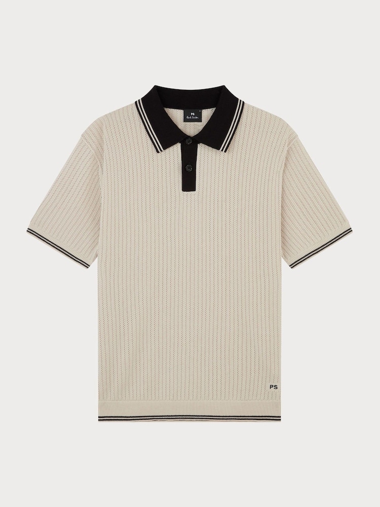 PS Paul Smith Knitted White Polo Shirt - Image 1 of 5