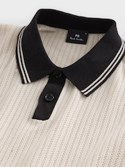 PS Paul Smith Knitted White Polo Shirt - Image 6 of 9