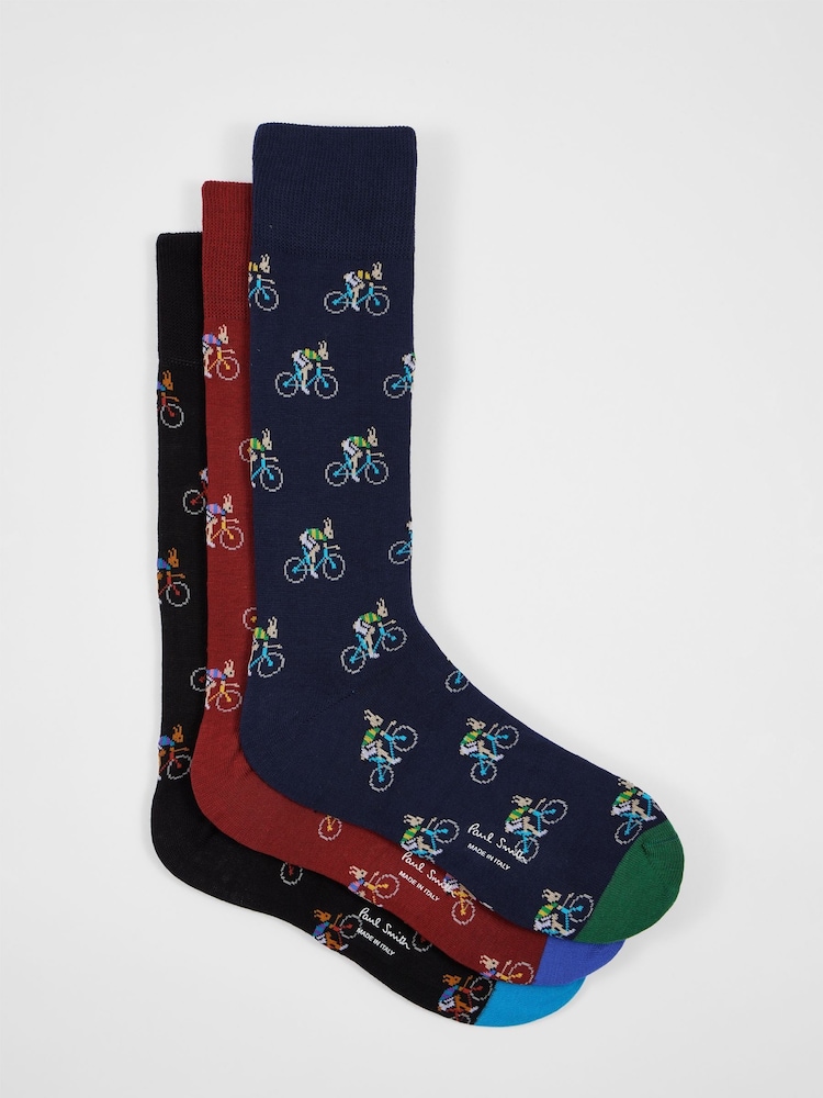 PS Paul Smith Logo Black Socks 3 Pack - Image 2 of 9