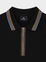 PS Paul Smith Regular Fit Quarter Zip Black Polo shirt - Image 2 of 3